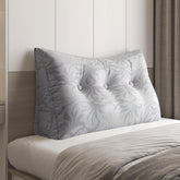 Triangular Bed Wedge Pillow 100% Pure Cotton - Light Grey